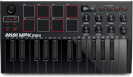 Akai MPK Mini 3 mini-suuruses USB-klaviatuur, täiesti must