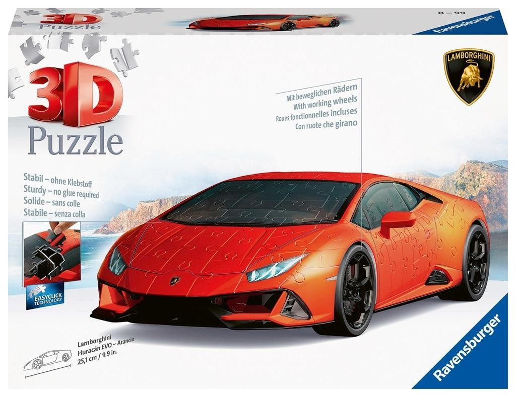 Ravensburger pusle 3D Puzzle Lamborghini Huracán EVO - Arancio (156-osaline)