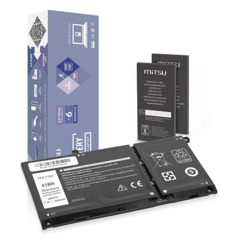 Mitsu sülearvuti aku MITSU DELL LATITUDE 3600mAh 11,4V