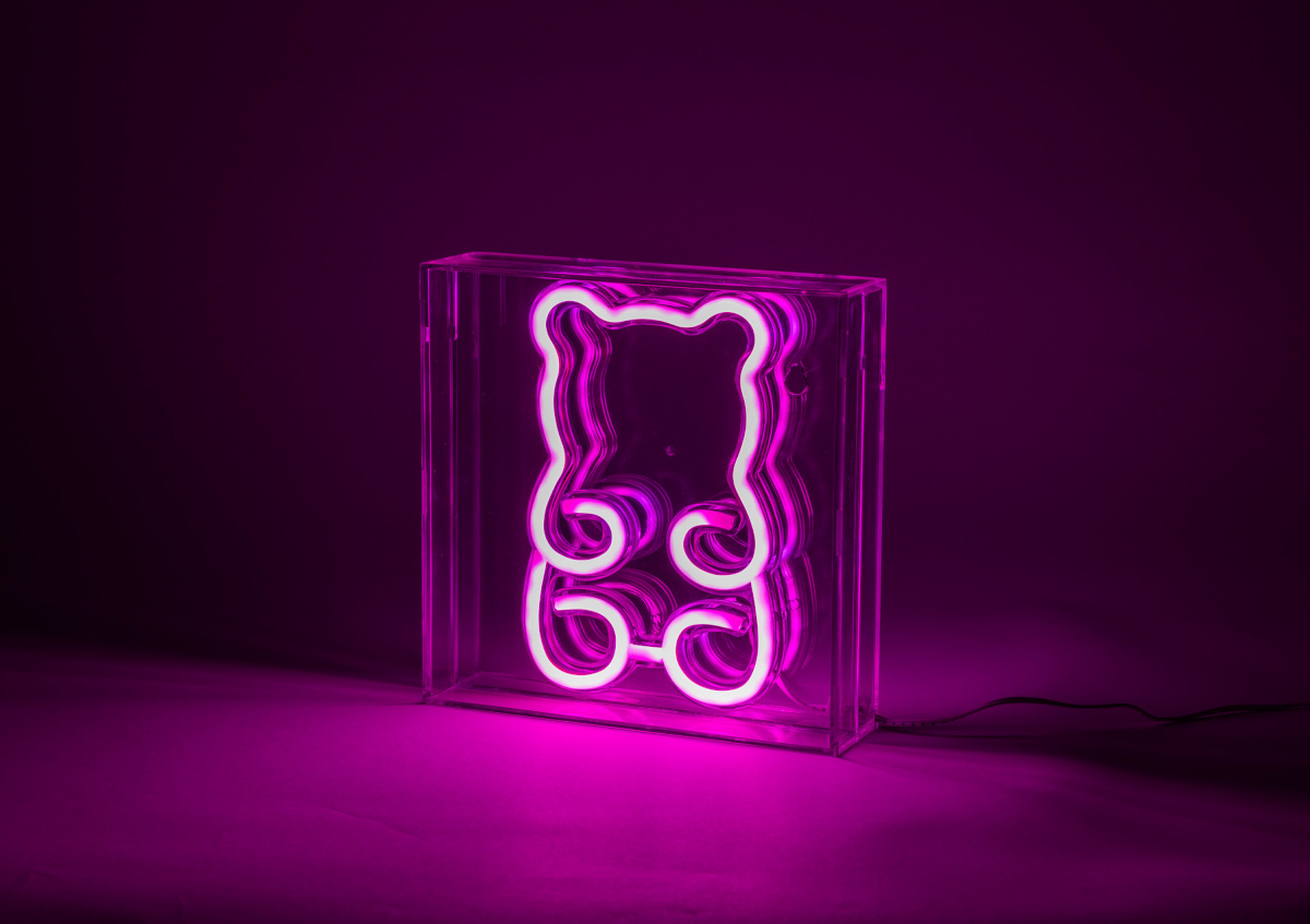 Fuj:tech laualamp Neon Teddy Lamp, roosa