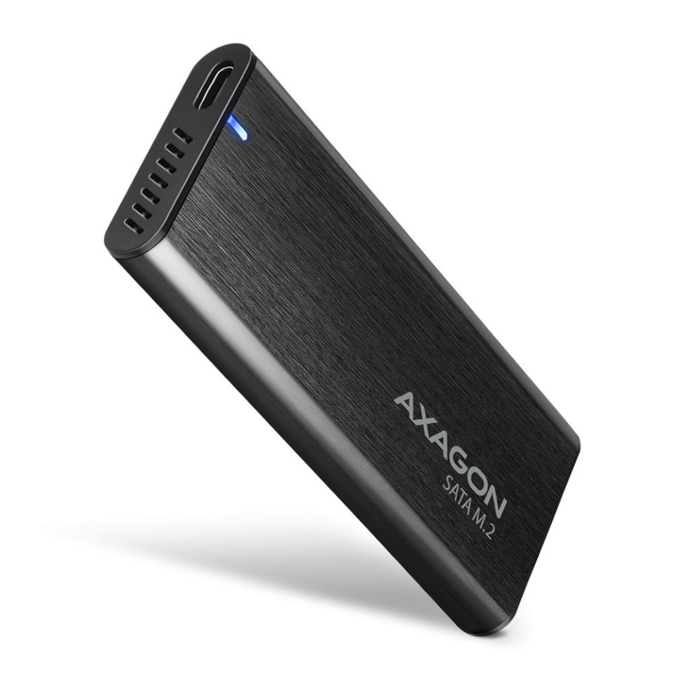 AXAGON kettaboks ALU box EEM2-SBC USB-C 3.2 Gen 2 - M.2 SATA SSD 30-80mm