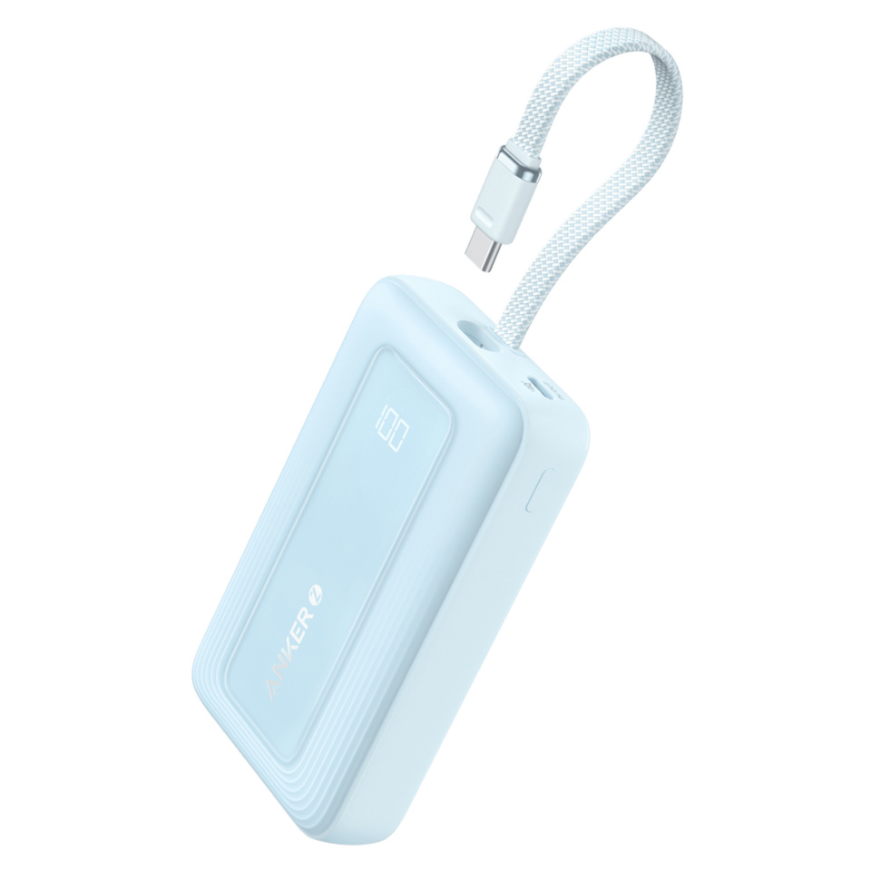 Anker akupank Anker | with Built-In USB-C Cable | A1689031 | 20000 mAh | 30W Output | sinine