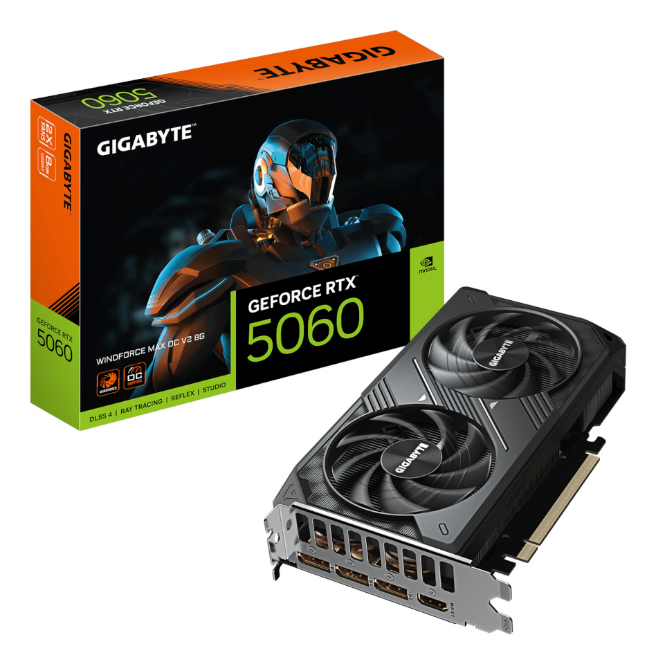 Gigabyte graafikakaart GeForce RTX 5060 WINDFORCE MAX OC V2 8G