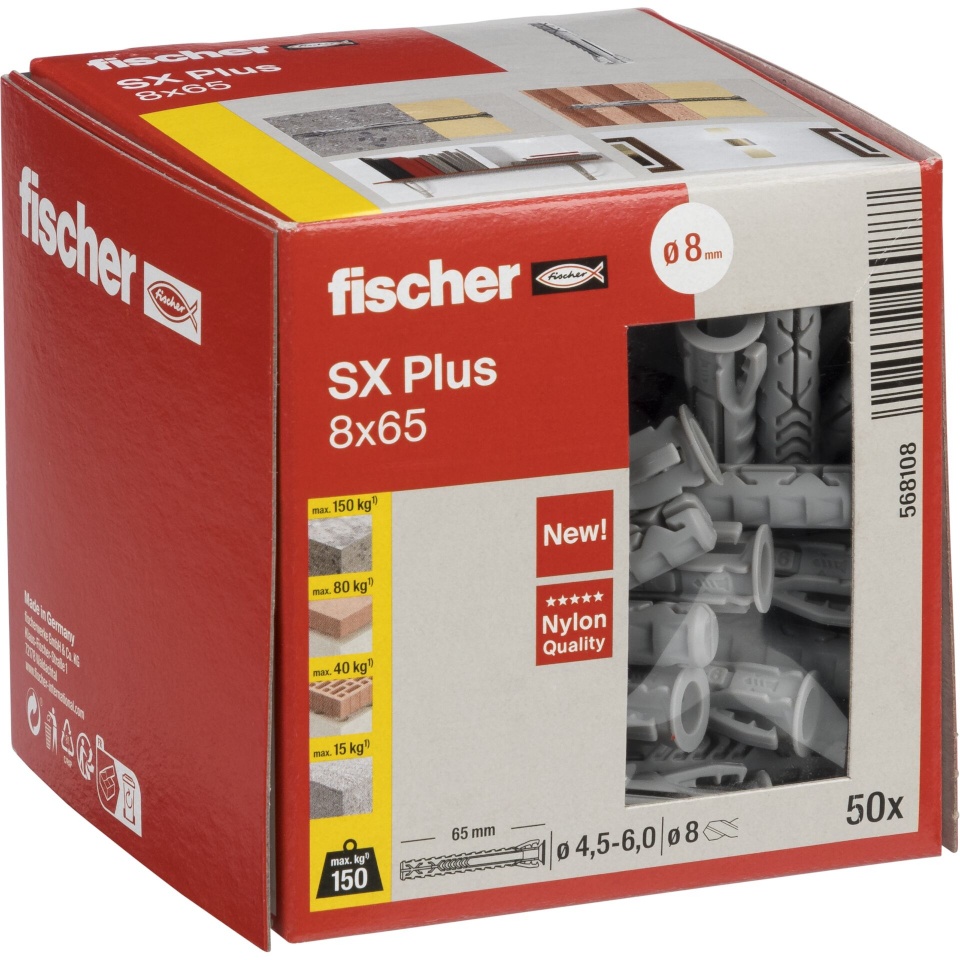 Fischer tüüblid SX 8x65 50tk
