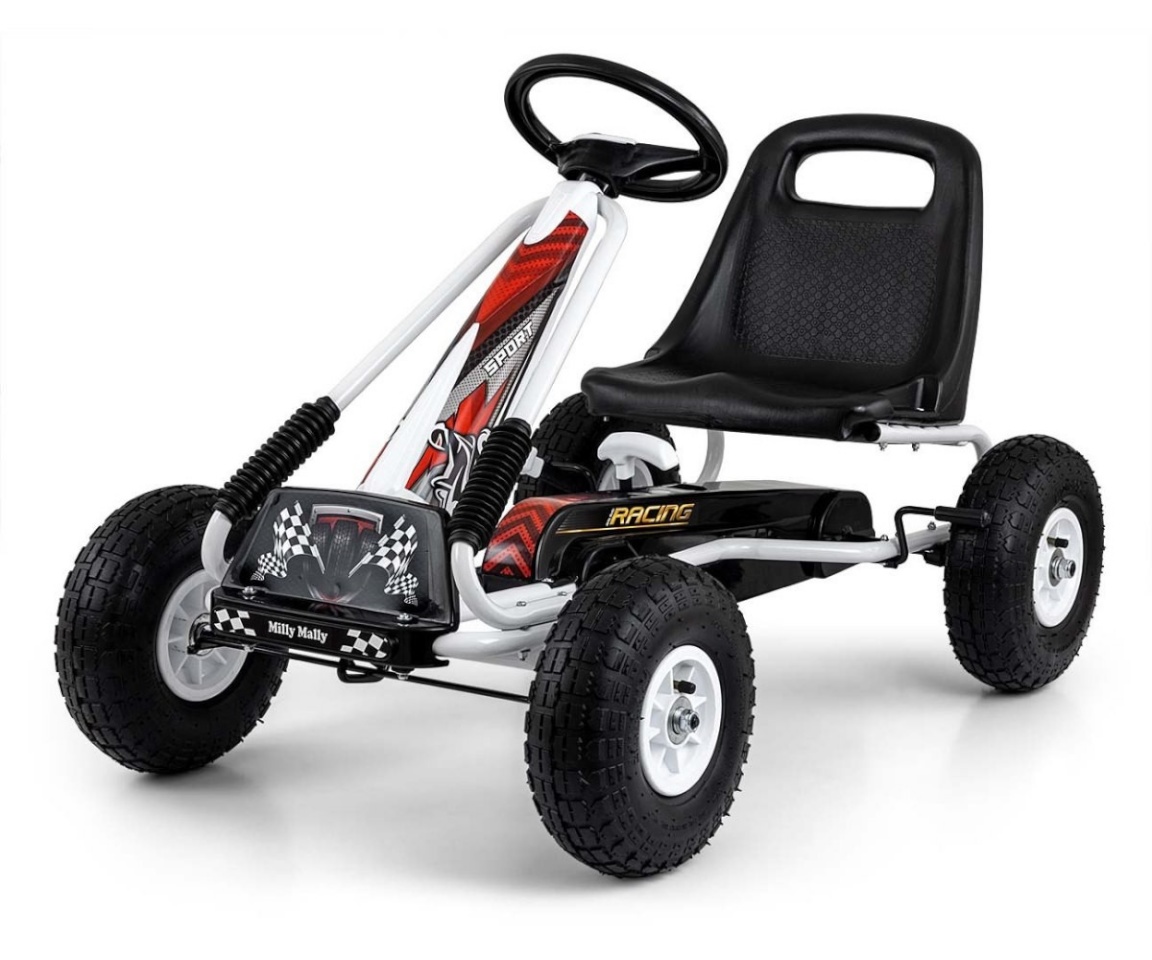 Milly Mally Pedal go-kart Thor valge