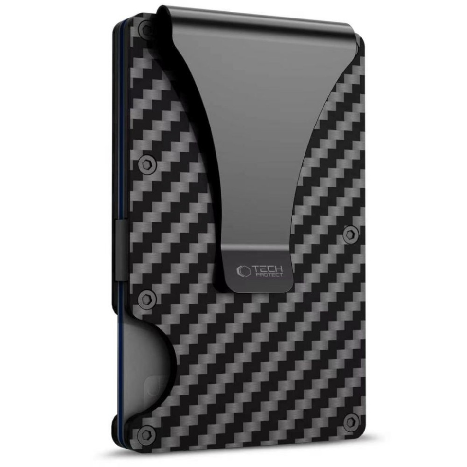 Tech-Protect kaarditasku Thorn RFID Card Wallet Carbon Black, must