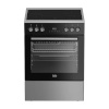 Beko keraamiline pliit FBE67301XCS Ceramic Cooker, roostevaba teras/must