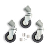 Manfrotto rattakomplekt Ø80 mm, adapter 22 mm jala läbimõõduga, ilma piduriteta