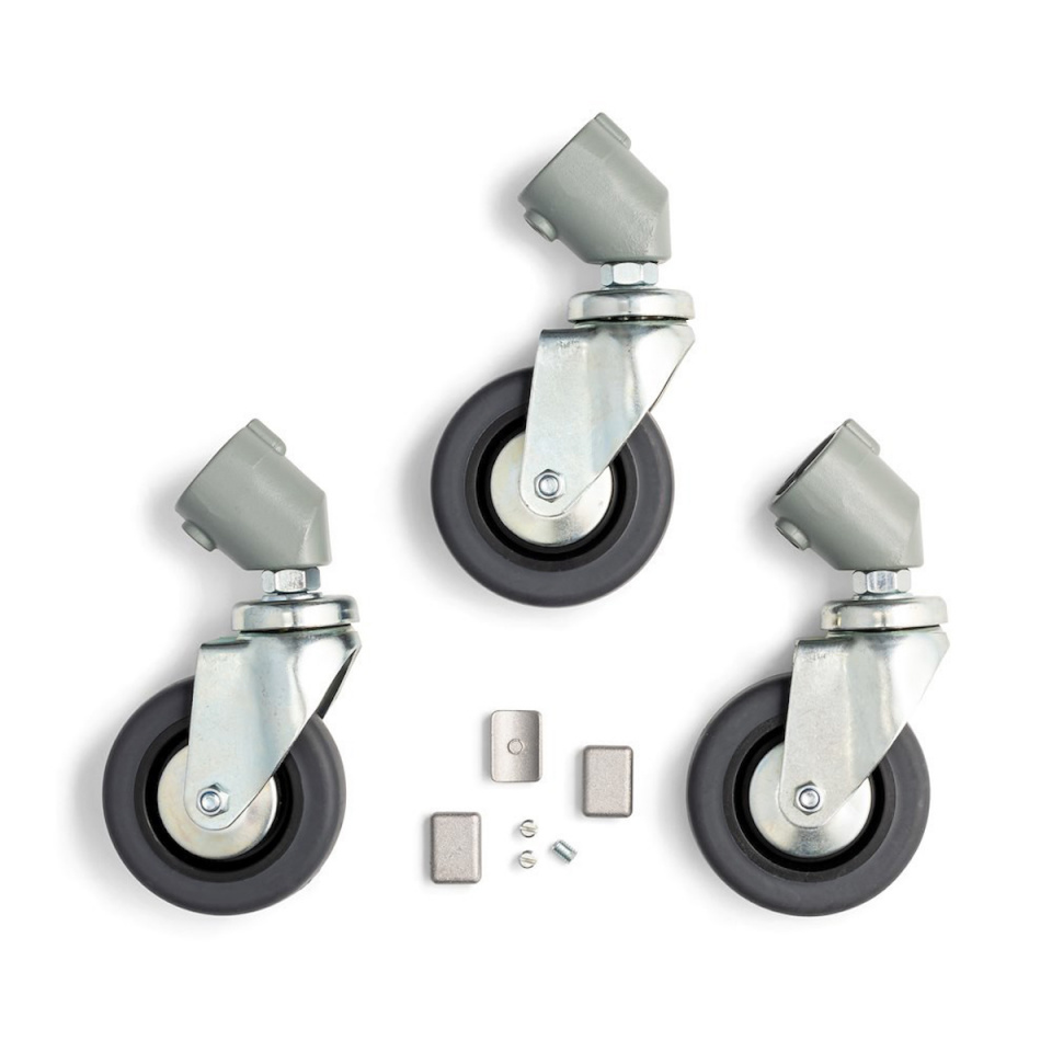 Manfrotto rattakomplekt Ø80 mm, adapter 22 mm jala läbimõõduga, ilma piduriteta