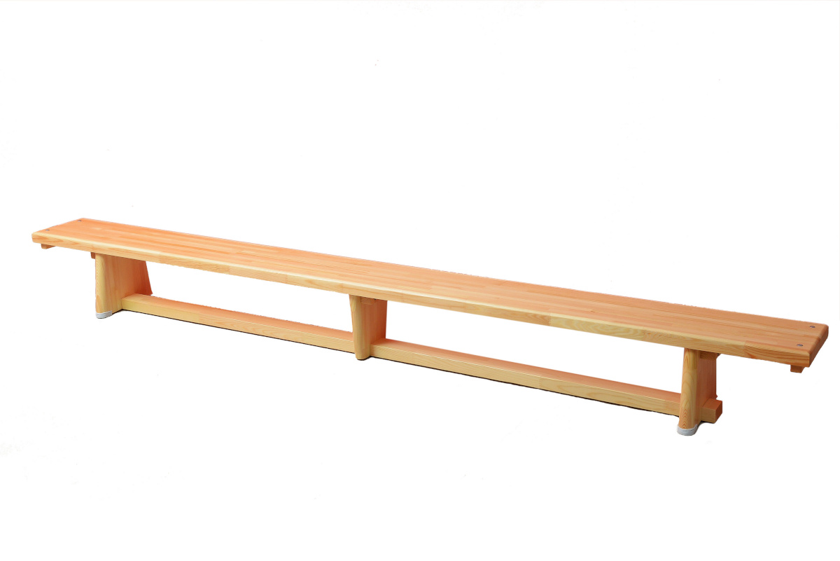 Novuss võimlemispink 2.5m, puidust jalgadega