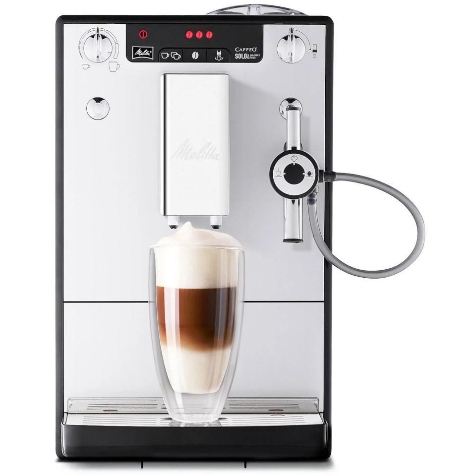 Melitta espressomasin Caffeo Solo & Perfect Milk Fully Automatic Coffee Machine, hõbedane