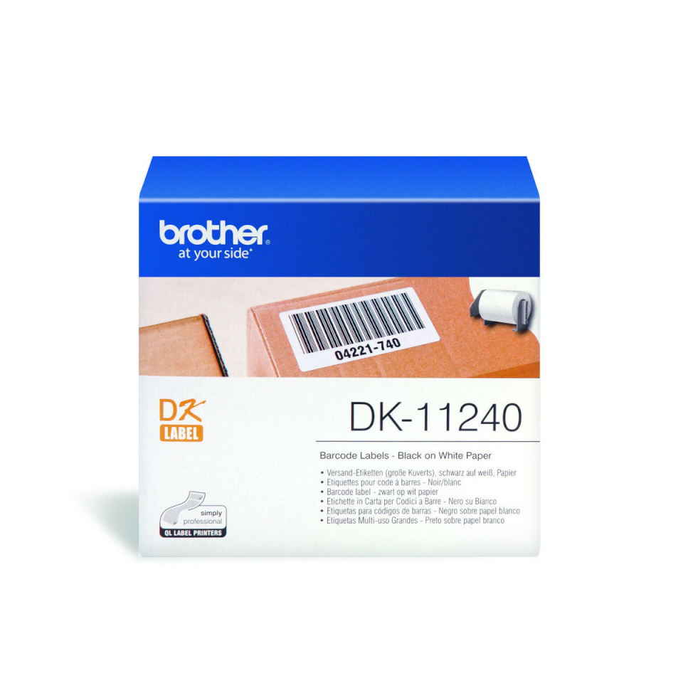 Brother Sildiprinter DK-11240 valge must/valge