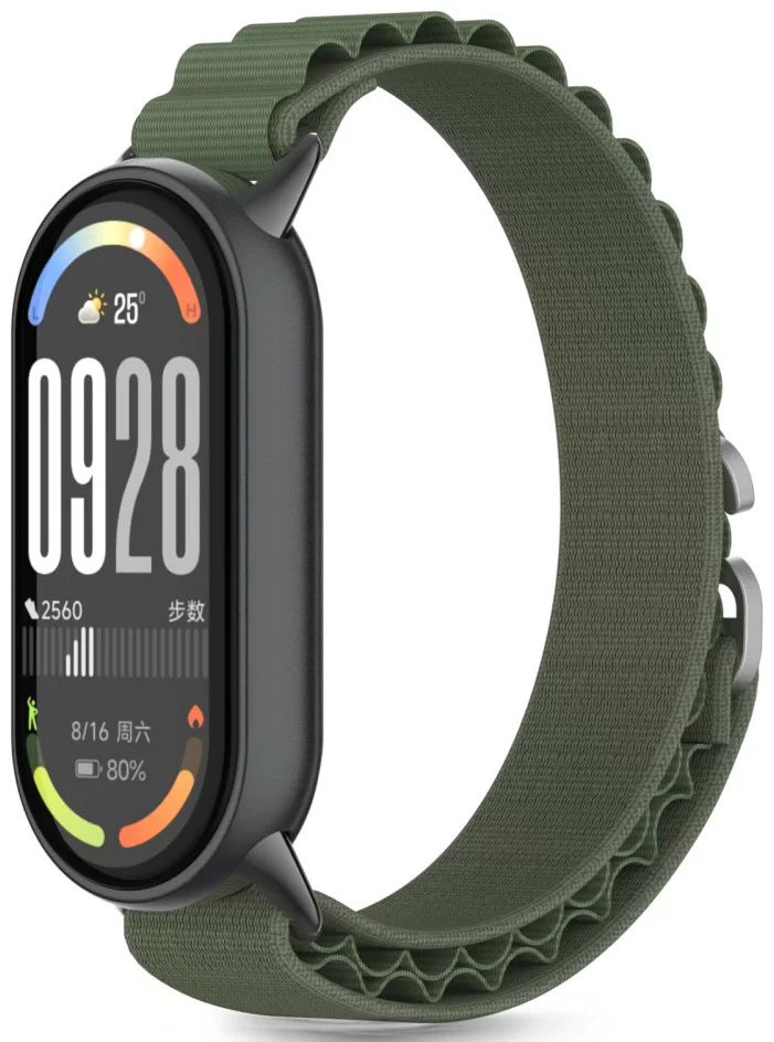 Tech-Protect kellarihm Nylon Pro Xiaomi Smart Band 8/9/10, army green