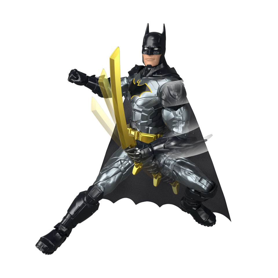 Batmani ja DC universumi mängukomplekt Batmani tegelaskuju heliefektidega, 30 cm