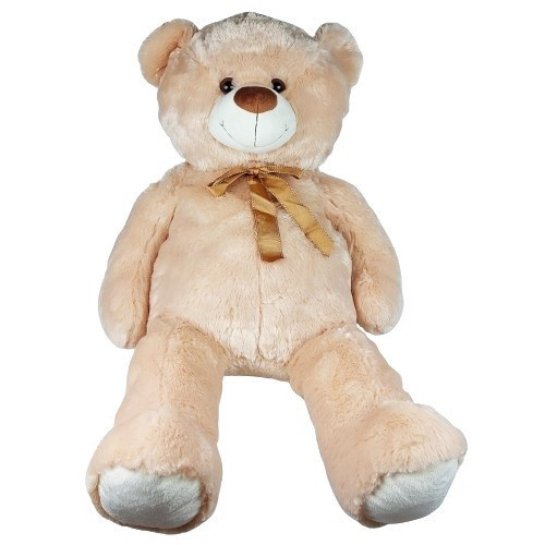 Madej pehme mänguasi bear plush with bow 100 cm beež