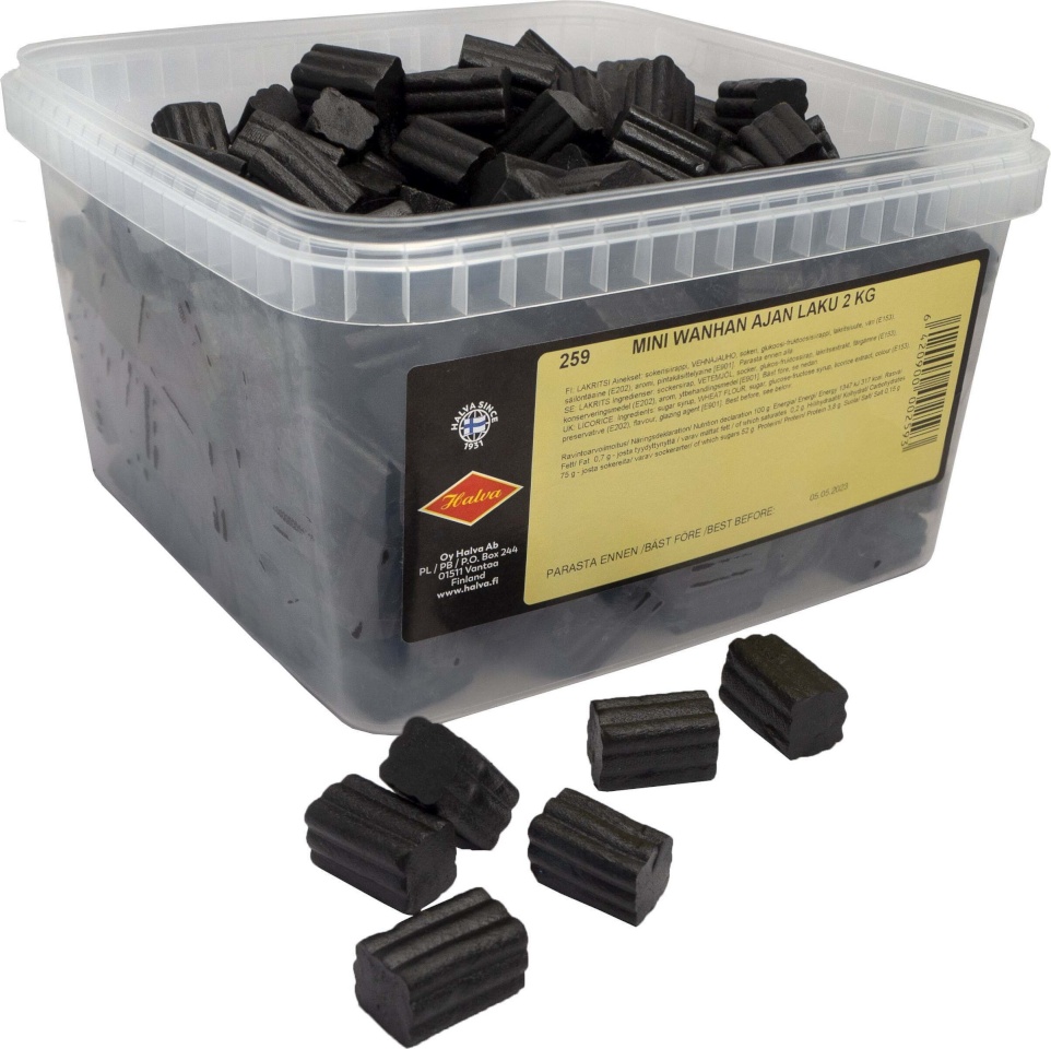 Halva lahtised kommid Mini Wanhan Ajan Laku Loose Candy, 2kg