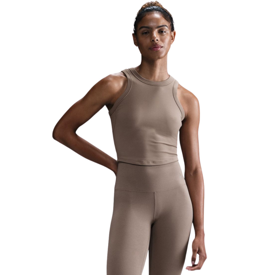 Nike T-särk naistele Dri-Fit One Fitted Crop beež FN2806 233 suurus XS