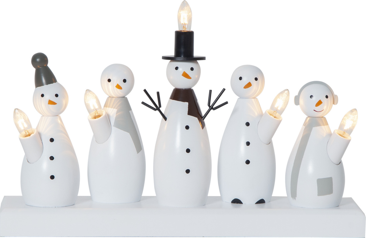 Star Trading küünlajalg Snowman Candlestick, valge