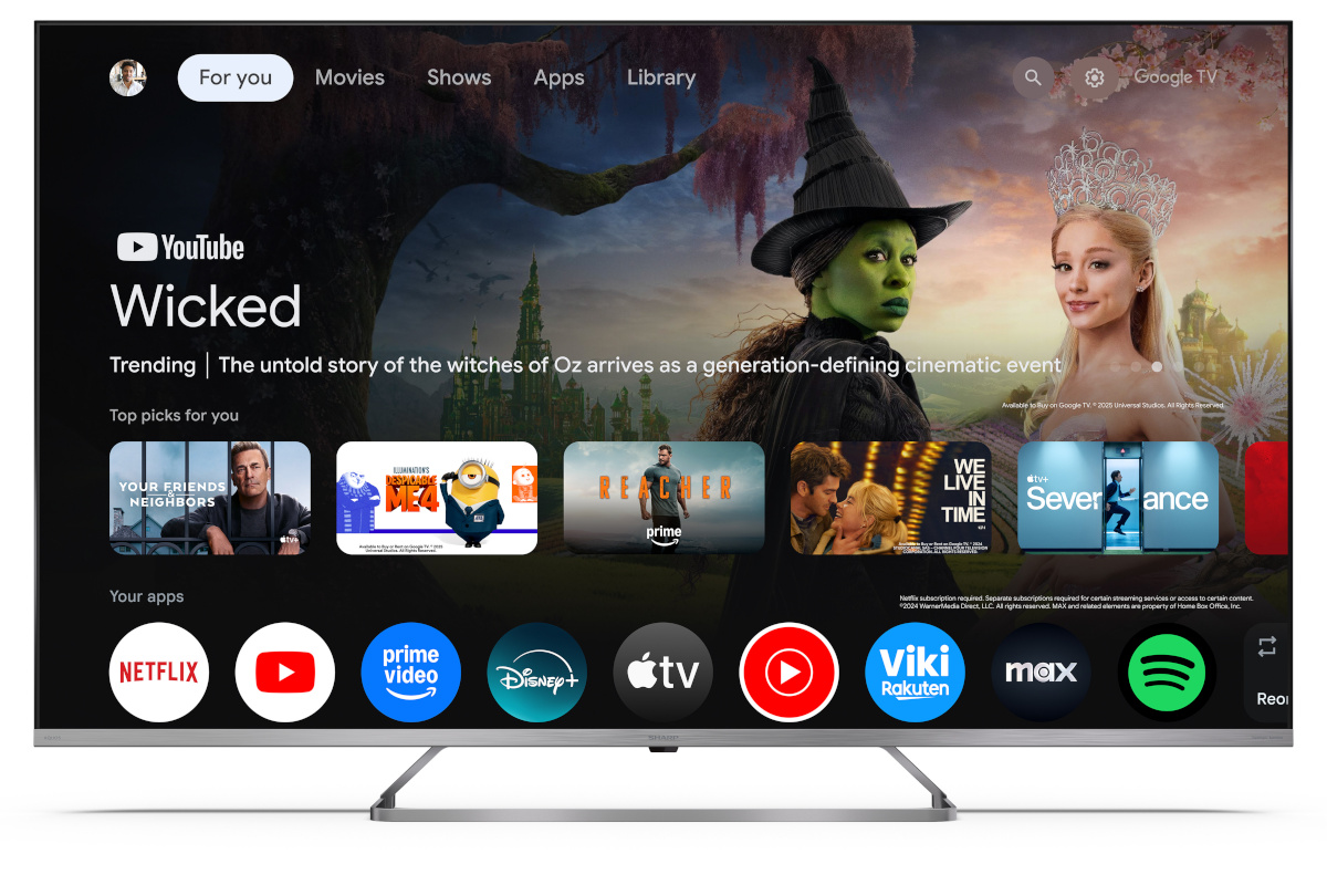 Sharp televiisor 4K Ultra HD QLED MiniLED TV | 55JP7265E | 55 | Google TV | UHD