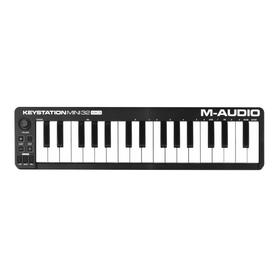 M-Audio süntesaator Keystation Mini 32 MK3 MIDI Keyboard, must