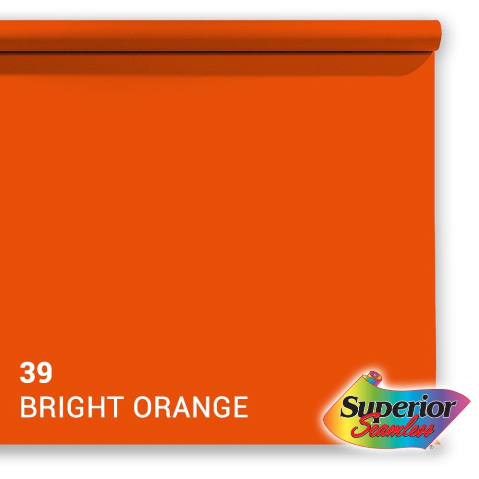 Superior taust Background Paper 39 Bright Orange 2.72x11m