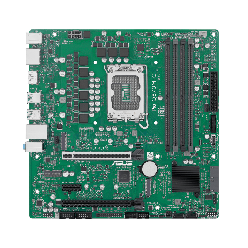 Asus emaplaat PRO Q870M-C-CSM (Intel,LGA1851,DDR5,mATX)