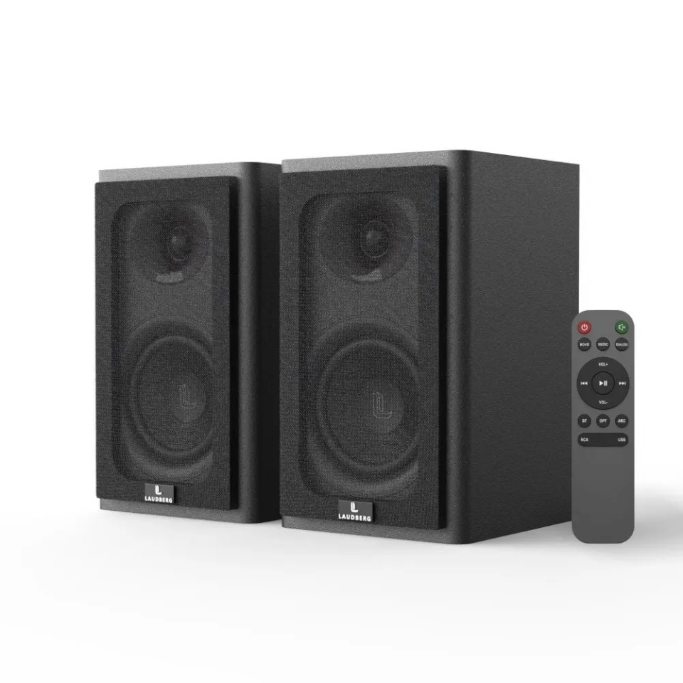 Laudberg kõlar XS1B bookshelf speakers 2.0 80W Black, must