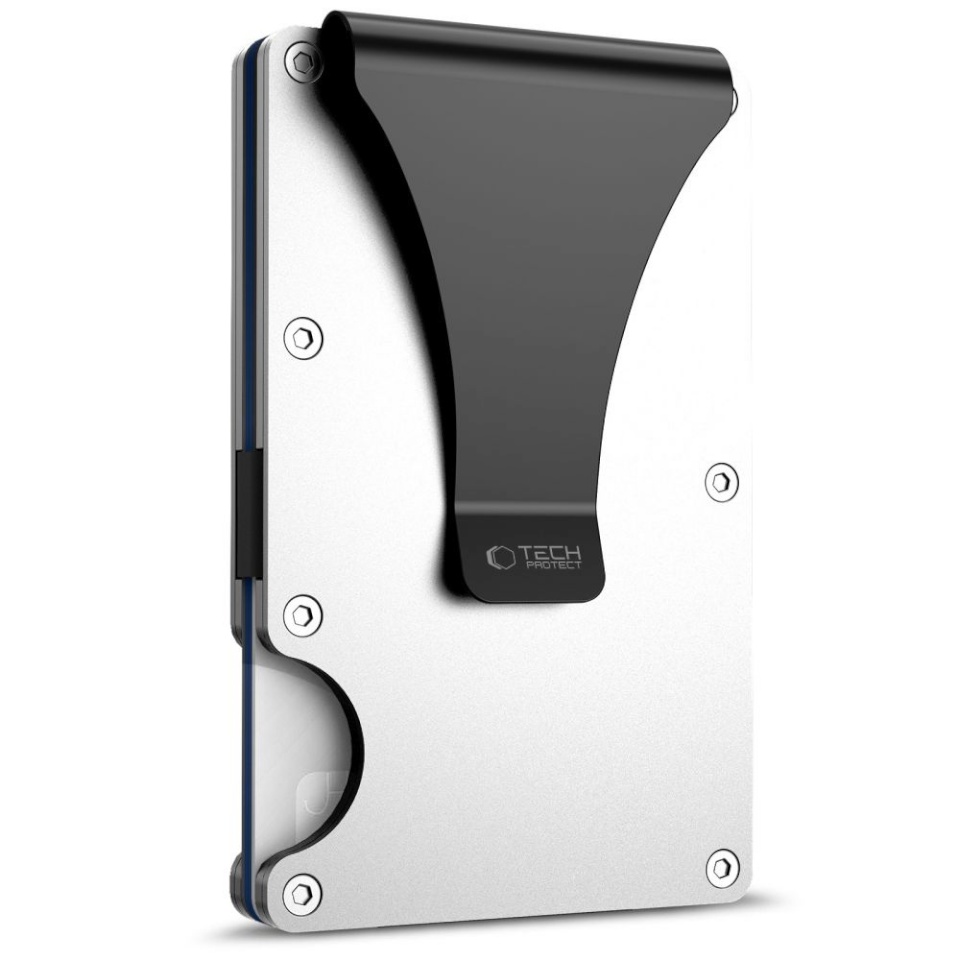 Tech-Protect kaarditasku Thorn RFID Card Wallet Steel Silver, hõbedane