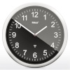Mebus seinakell 19812 Radio Wall Clock, must/hõbedane