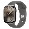 Apple nutikell Watch Series 10 GPS + Cellular 46 mm Natural Titanium Case with Stone Space Gray Sport Band - S/M
