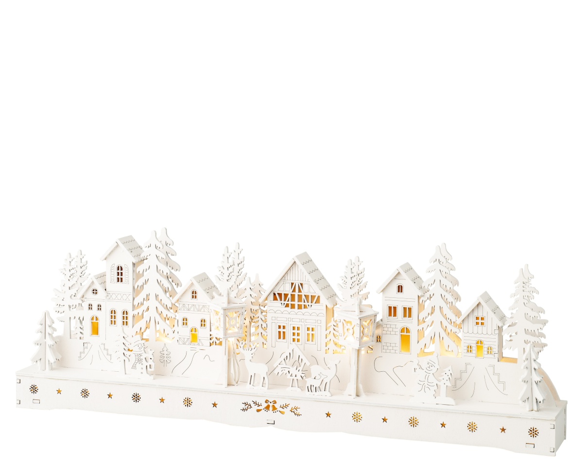 Lumineo jõuludekoratsioon 487755 Winter Table Decoration with Lights, valge