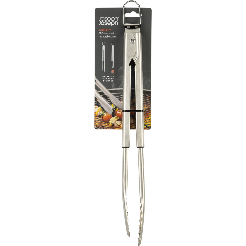 Joseph Joseph grilltarvik GrillOut SST BBQ Tongs with Extending Handle, hõbedane