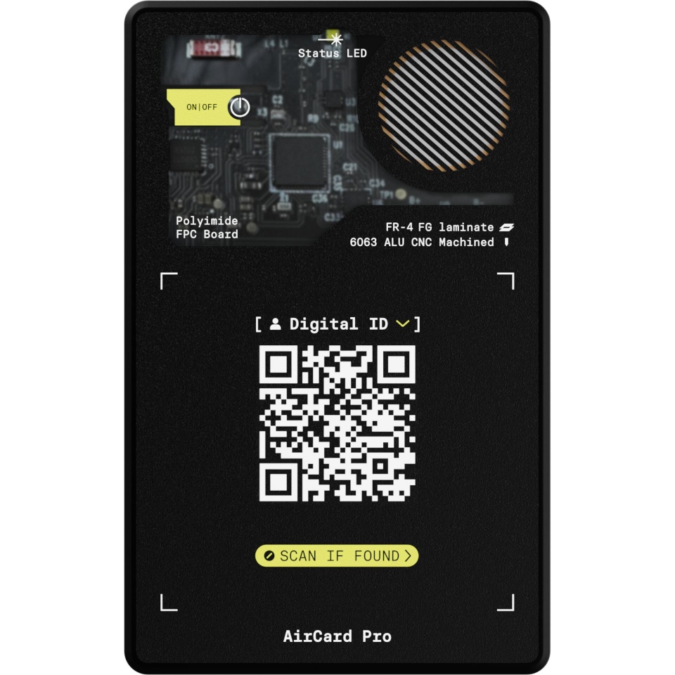 Rollingsquare lokaator Rolling Square AirCard Pro BT Tracker for Apple must