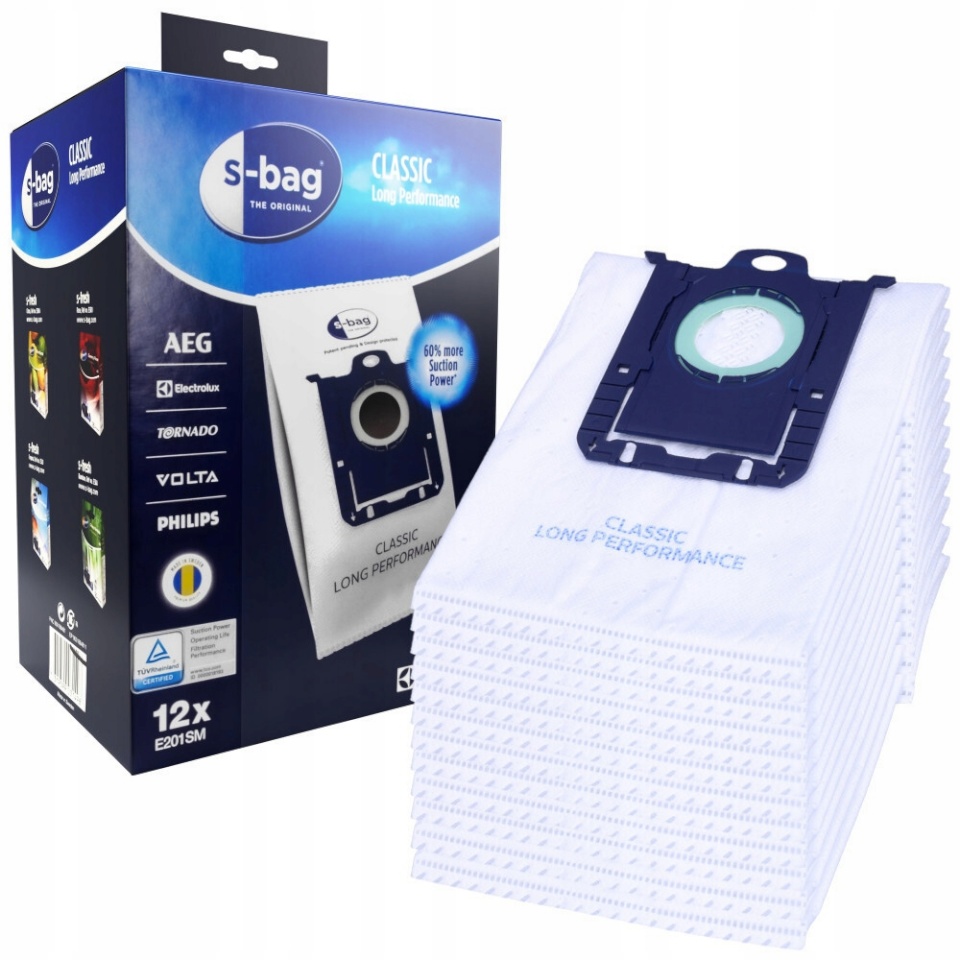 Electrolux tolmukotid E201SM S-Bag Classic Long Performance, 12tk
