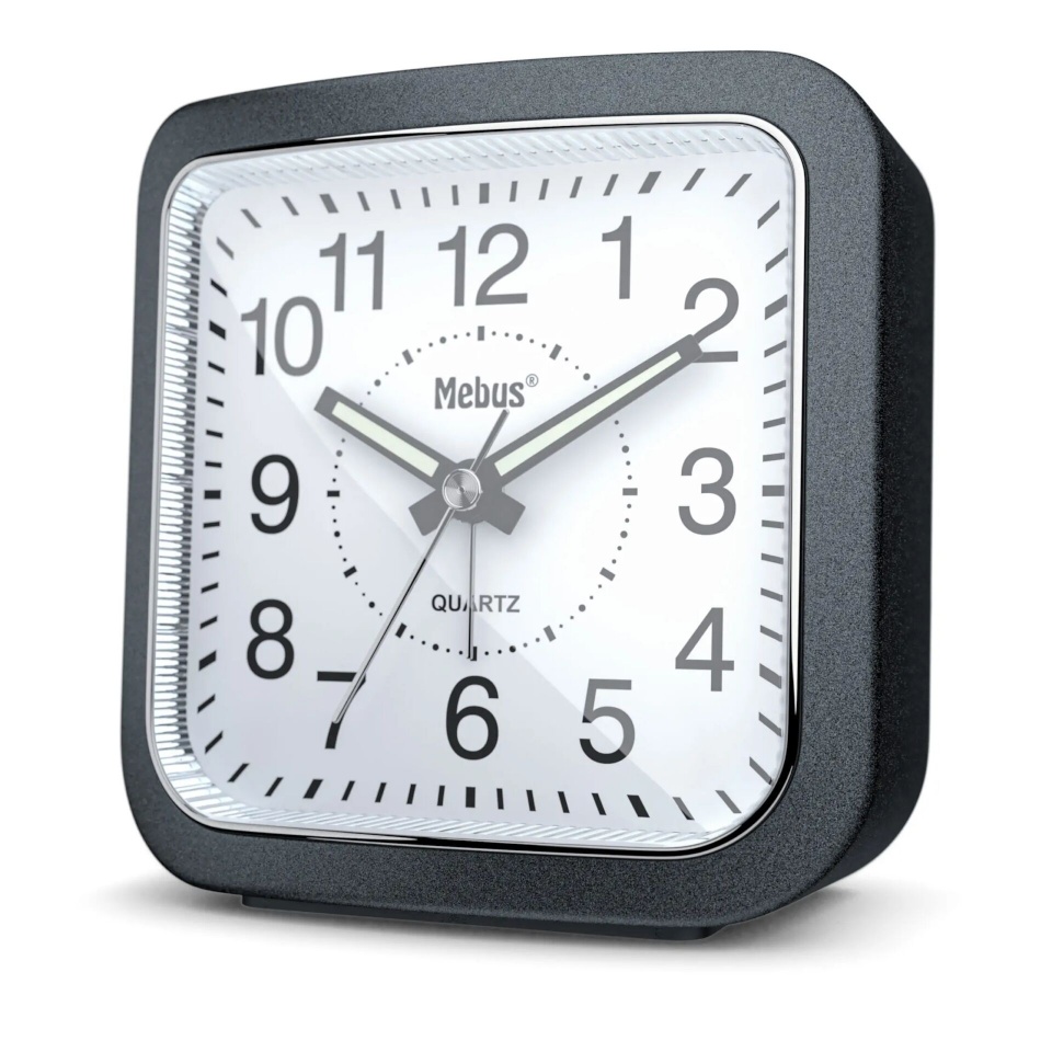 Mebus lauakell 56987 Quartz Alarm Clock, must