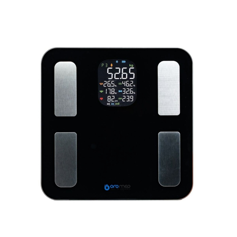 Oromed digitaalne vannitoakaal Oro-Bluetooth Smart Scale, must