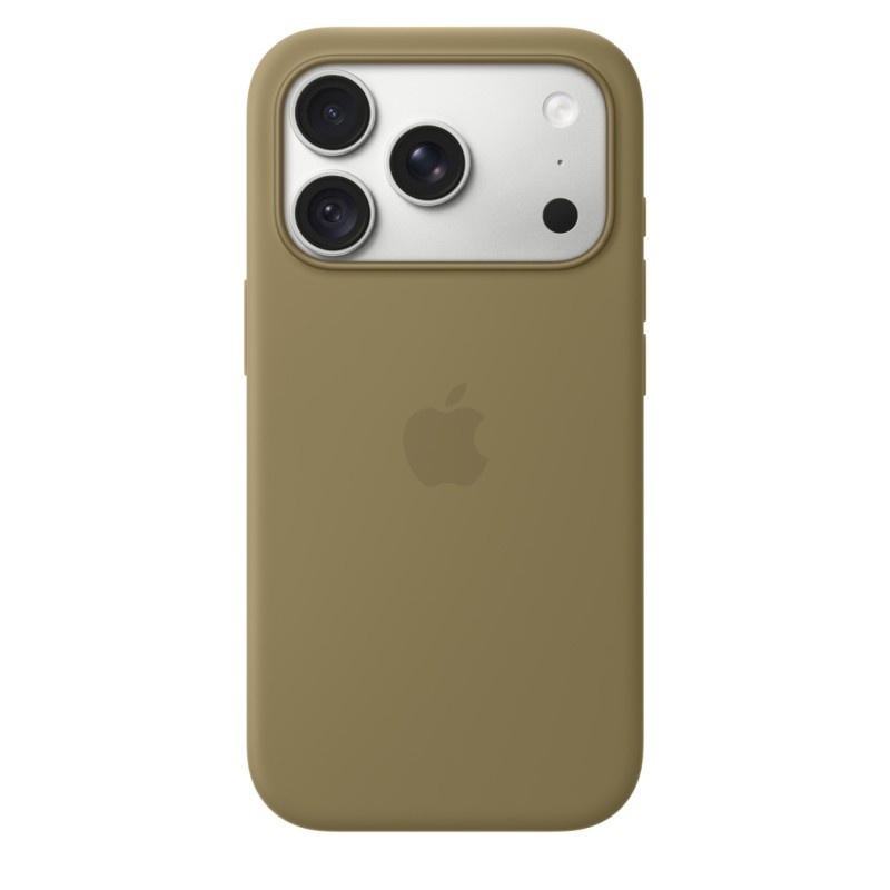 Apple kaitsekest iPhone 18 Pro Silicone with MagSafe Olive