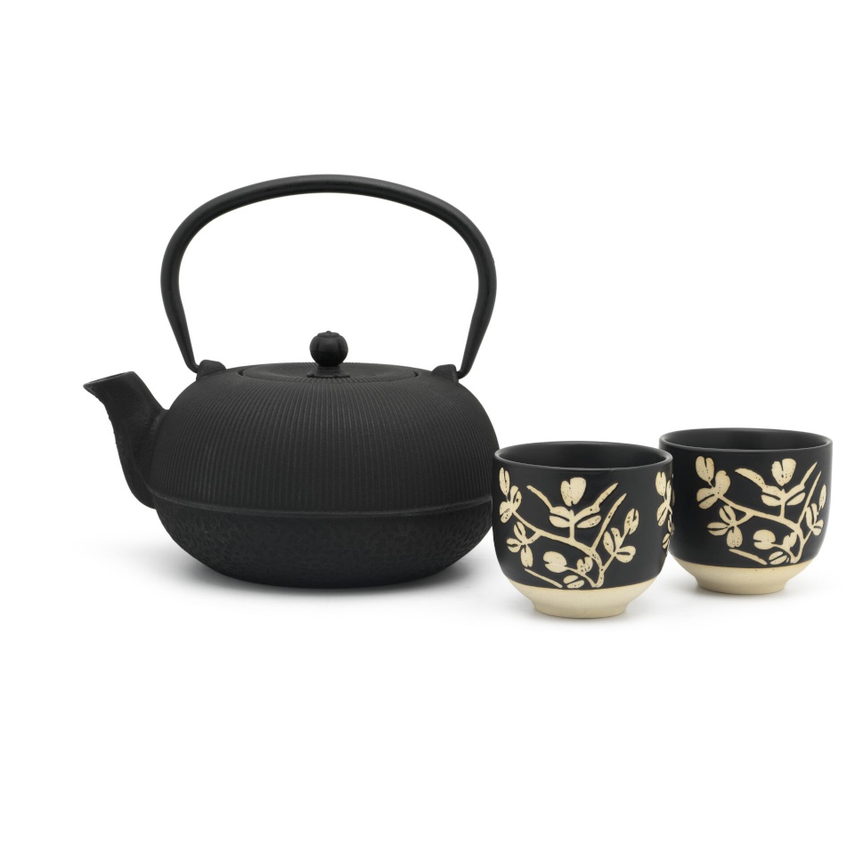 Bredemeijer teekomplekt 153013 Sichuan Tea Set 1.0l Cast Iron + 2 Porcelain Bowls, must