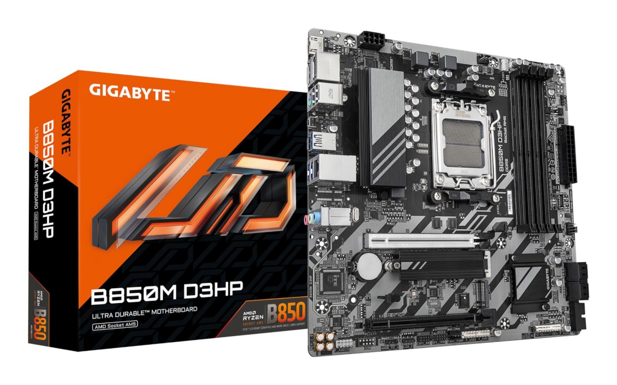 Gigabyte emaplaat AMD B850 socket Am5 micro ATX ram Ddr5-sdram 4xslots 2xnumber Of M.2 (m) Slots b850md3hp1.2