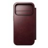 Nomad kaitsekest Modern Leather Folio iPhone 17 Pro Burgundy Horween