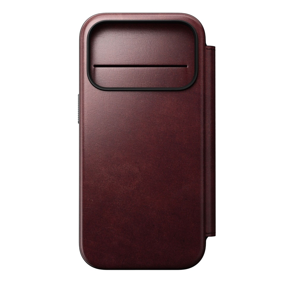 Nomad kaitsekest Modern Leather Folio iPhone 17 Pro Burgundy Horween