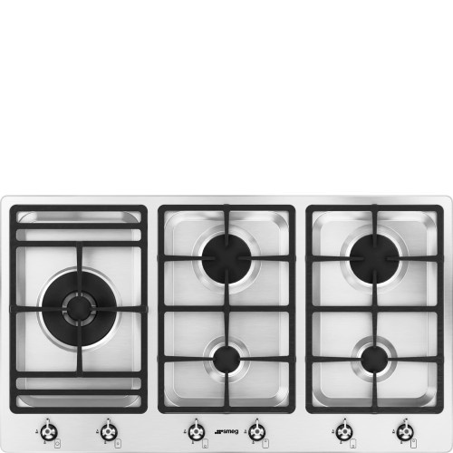 SMEG pliidiplaat PS9062 Classic, 5 x gaas, 90cm, roostevaba teras