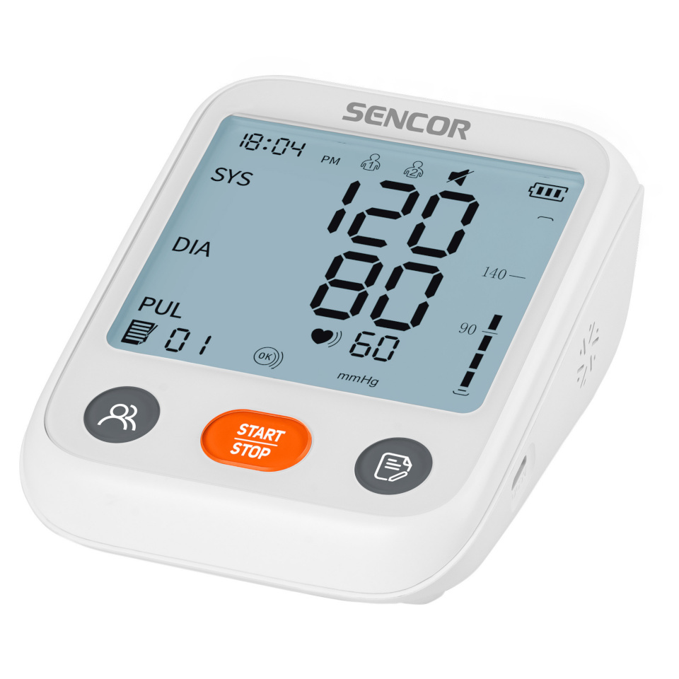 Sencor vererõhumõõtja SBP1150WH Digital Blood Pressure Monitor, valge