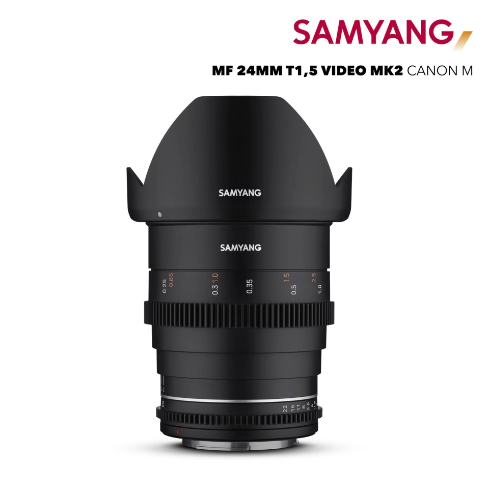 Samyang objektiiv MF 24mm TF1.5 VDSLR MK2 Canon M