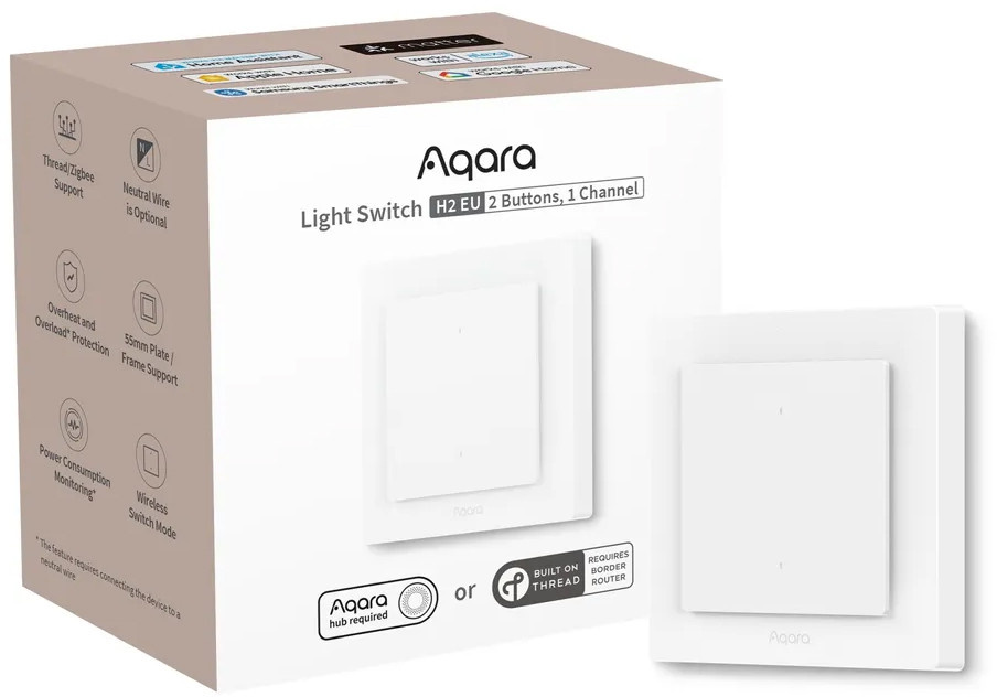 Aqara lüliti Light Switch H2, valge