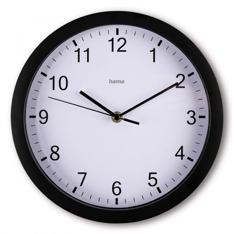 Hama seinakell Elba Wall Clock, 25cm, must