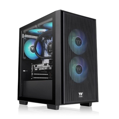 Thermaltake korpus Versa H16 TG ARGB (must, Tempered Glass)
