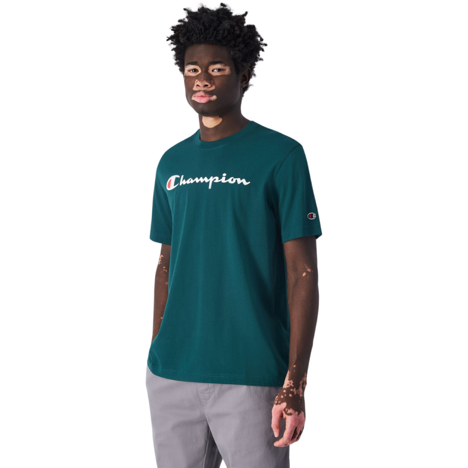 Champion T-särk meestele SS Tee roheline 220256 GS502 suurus XL