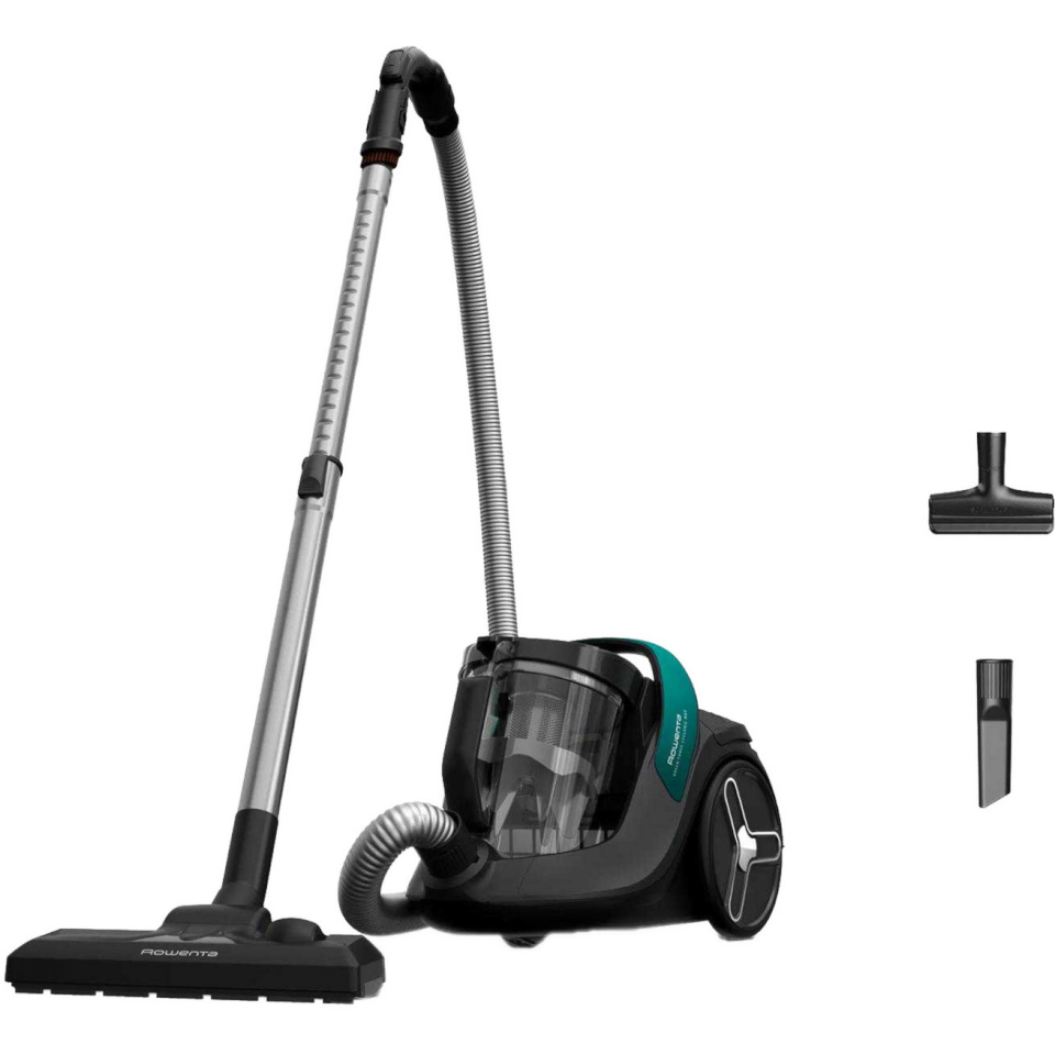 Rowenta tolmuimeja RO7B12 Green Force Cyclonic Max Upright Vacuum Cleaner, must/türkiis
