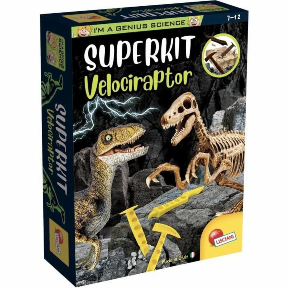 Lisciani Giochi arendav mäng kolm-ühes I'm GENIUS Super Kit Velociraptor Nuevo